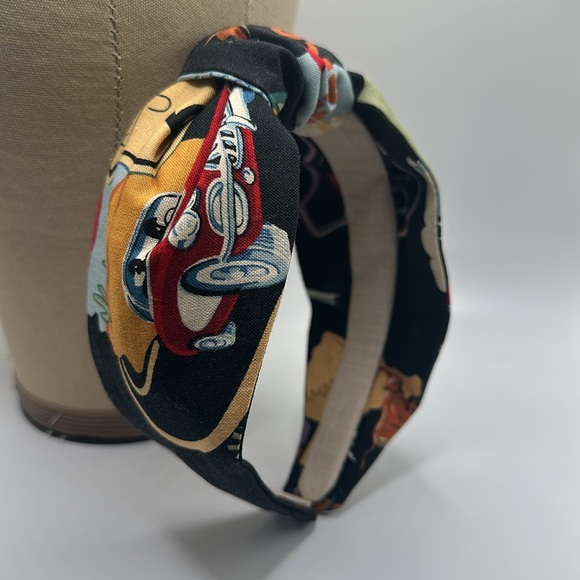 chic jem Accessories - Handmade Rout 66 Colorful Graphic knotted Headband